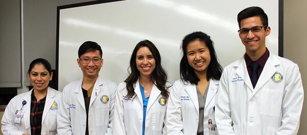 medical students smiling